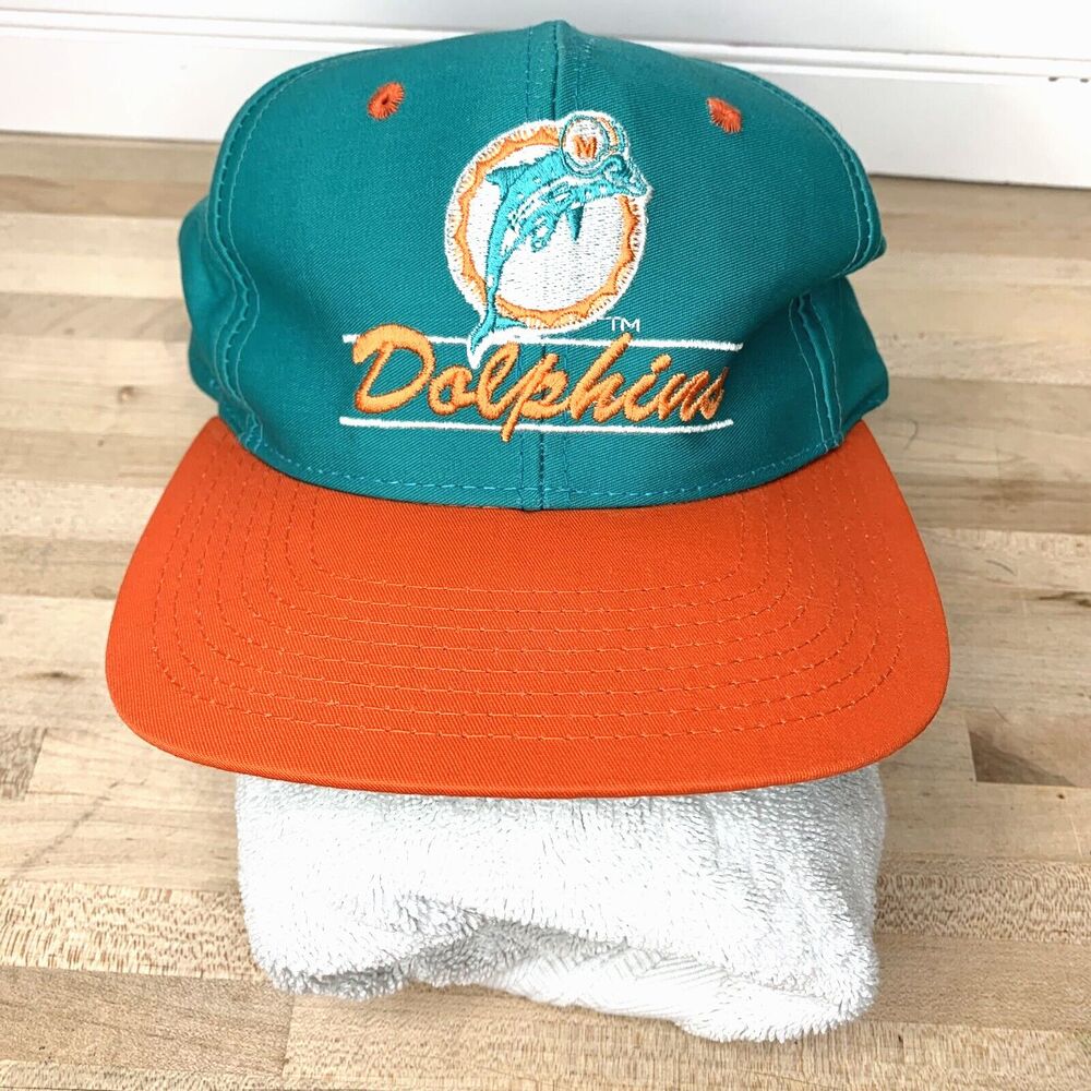Vintage 90s Miami Dolphins NFL Football Snapback Hat Eastport One Size